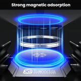 Kewig M33 Pro Shock-Absorbing Heat-Dissipating Wireless Charging Phone Mount Motorcycle Fan Cooling Anti-Shake Stand, Front Fork Mount