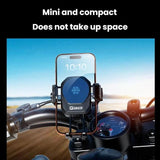 Kewig M33 Pro Shock-Absorbing Heat-Dissipating Wireless Charging Phone Mount Motorcycle Fan Cooling Anti-Shake Stand, Front Fork Mount