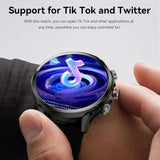 4G Global SIM Card Slot Rotating Camera For Calls / Photos Smartwatch