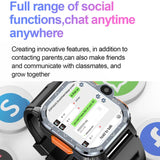Eurasian African Versions 4G SIM Card Slot Rugged Sports Smartwatch With Google Play Store, Black 2+16G, Silver 2+16G, Black 4+64G, Silver 4+64G
