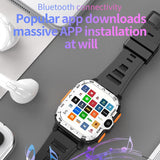 Eurasian African Versions 4G SIM Card Slot Rugged Sports Smartwatch With Google Play Store, Black 2+16G, Silver 2+16G, Black 4+64G, Silver 4+64G