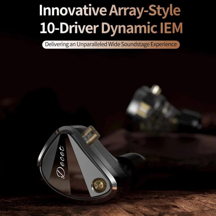 KZ Decet 3.5mm Array-style 10-Driver Dynamic 1.2m Wired Earphone, Original Sound Standard, Original Sound With Mic, Tuned Standard, Tuned With Mic