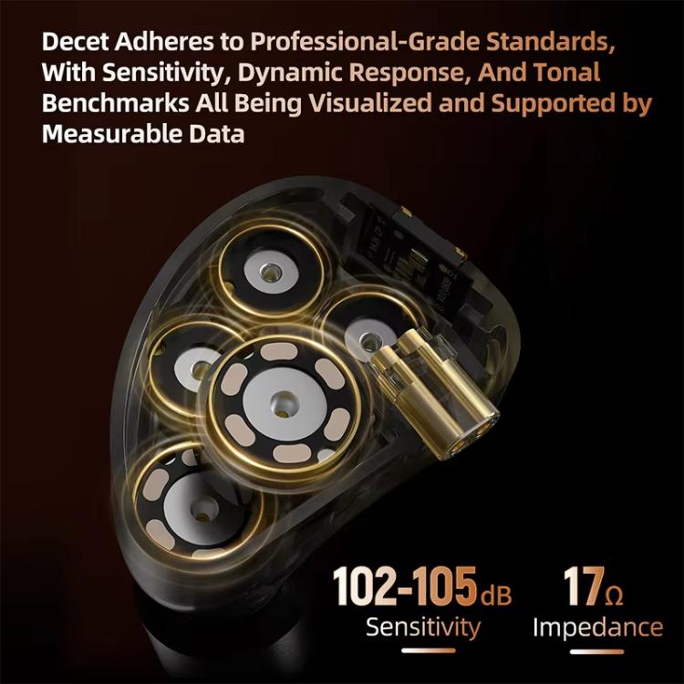 KZ Decet 3.5mm Array-style 10-Driver Dynamic 1.2m Wired Earphone, Original Sound Standard, Original Sound With Mic, Tuned Standard, Tuned With Mic