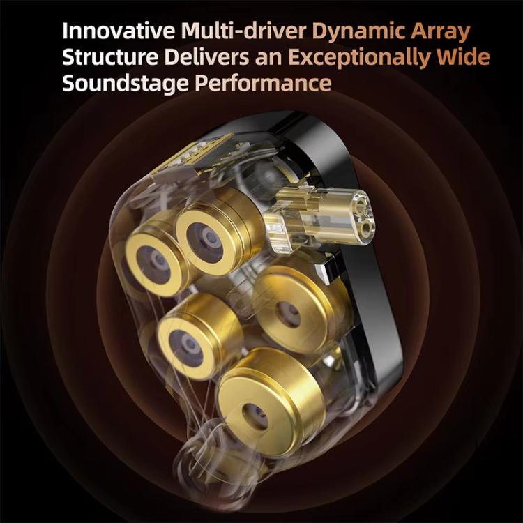 KZ Decet 3.5mm Array-style 10-Driver Dynamic 1.2m Wired Earphone, Original Sound Standard, Original Sound With Mic, Tuned Standard, Tuned With Mic