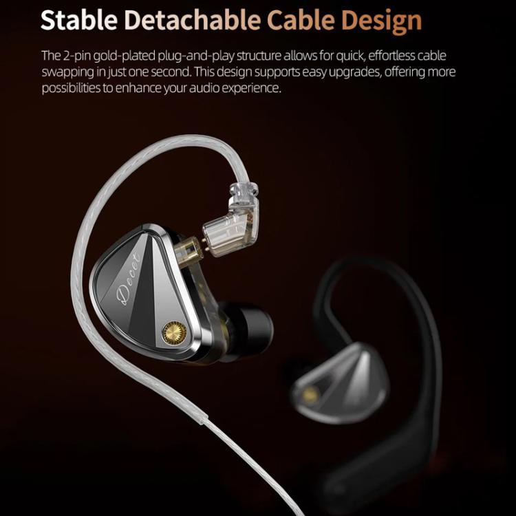 KZ Decet 3.5mm Array-style 10-Driver Dynamic 1.2m Wired Earphone, Original Sound Standard, Original Sound With Mic, Tuned Standard, Tuned With Mic