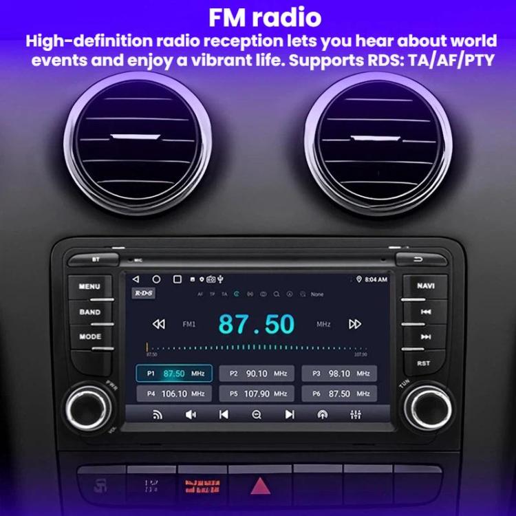 7-Inch Car Navigation Multimedia Smartphone Connectivity CarPlay All-In-One For Audi A3, Octa-core 4GB+64GB, Octa-core 6GB+128GB