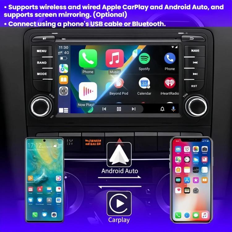 7-Inch Car Navigation Multimedia Smartphone Connectivity CarPlay All-In-One For Audi A3, Octa-core 4GB+64GB, Octa-core 6GB+128GB