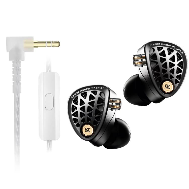 KZ Phantom Hi-Fi-grade Audio Gaming 1.2m Wired Earphones, 3.5mm Standard, 3.5mm With Mic, Type-C Sound Card