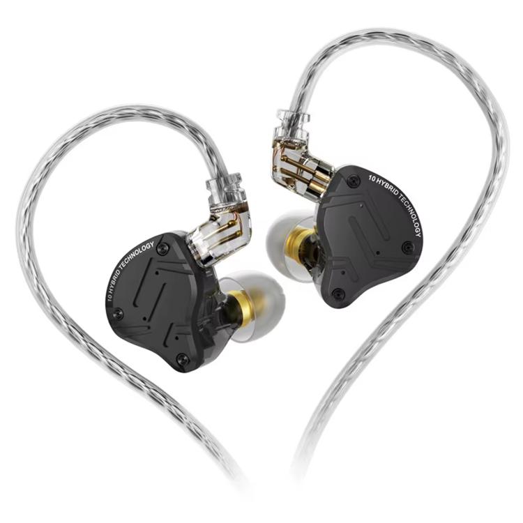 KZ-ZS10 PRO X 10-driver Dynamic Driver+Balanced Armature 1.2m Wired Earphones, Without Mic, With Mic