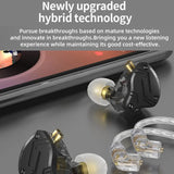 KZ-ZS10 PRO X 10-driver Dynamic Driver+Balanced Armature 1.2m Wired Earphones, Without Mic, With Mic