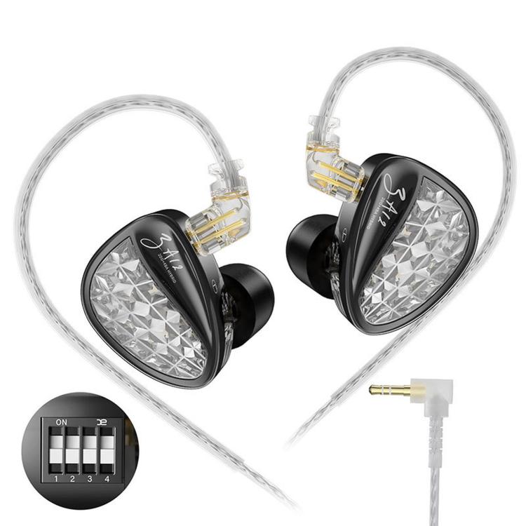 KZ-ZA12 Wired Earphones – Hybrid Dynamic + Balanced Armature, Hi-Fi Stage Monitor