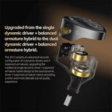 KZ-ZA12 Wired Earphones – Hybrid Dynamic + Balanced Armature, Hi-Fi Stage Monitor