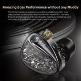KZ-ZA12 Wired Earphones – Hybrid Dynamic + Balanced Armature, Hi-Fi Stage Monitor