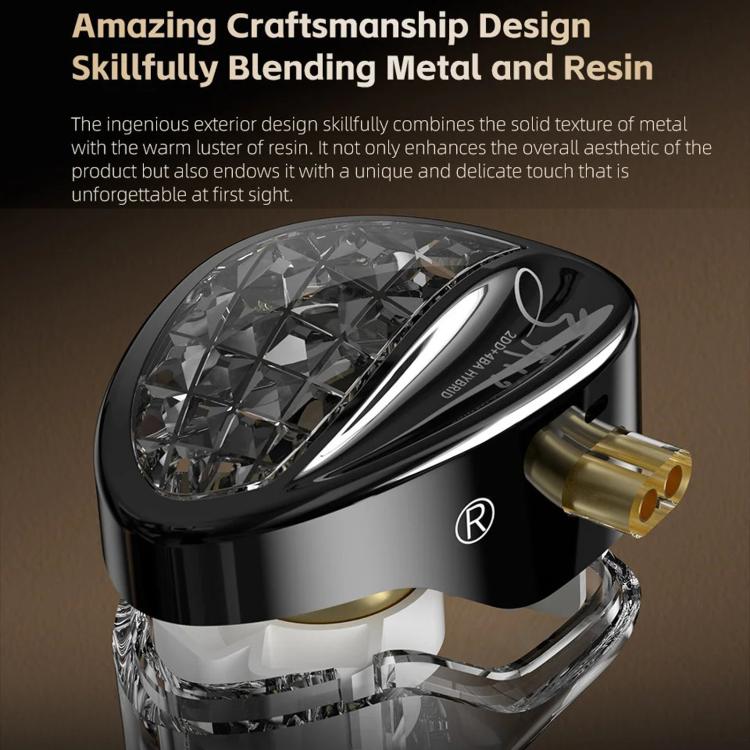 KZ-ZA12 Wired Earphones – Hybrid Dynamic + Balanced Armature, Hi-Fi Stage Monitor