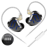 KZ-ZAT 1.2m Wired In-Ear Earhones With 1 Dynamic Driver and 8 Balanced Armature Drivers Hi-Fi Stage Monitoring Earbuds, Standard, With Mic