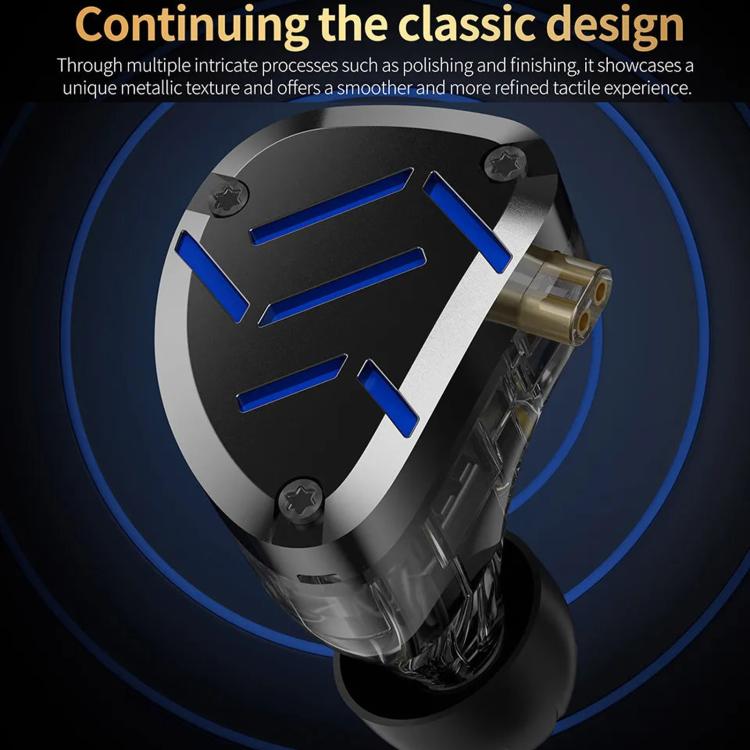 KZ-ZAT 1.2m Wired In-Ear Earhones With 1 Dynamic Driver and 8 Balanced Armature Drivers Hi-Fi Stage Monitoring Earbuds, Standard, With Mic
