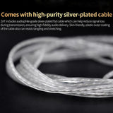 KZ-ZAT 1.2m Wired In-Ear Earhones With 1 Dynamic Driver and 8 Balanced Armature Drivers Hi-Fi Stage Monitoring Earbuds, Standard, With Mic