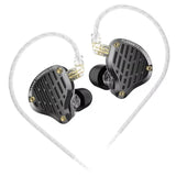 KZ-PR3 Planar Diaphragm In-Ear 1.2m Wired Earphones Hi-Fi Monitoring Stage Replaceable Cable Planar Speaker Earbuds, Black Standard, Black With Mic
