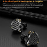 KZ-PR3 Planar Diaphragm In-Ear 1.2m Wired Earphones Hi-Fi Monitoring Stage Replaceable Cable Planar Speaker Earbuds, Black Standard, Black With Mic