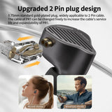 KZ-PR1 Planar Magnetic 1.2m Wired Earphones 13.2mm Planar Driver High-Res Hi-Fi Earbuds, Standard, With Mic