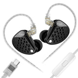 KZ-AM16 Dedicated Low-Frequency Drivers Music Gaming Hi-Fi 1.2m Wired Earphones, Balanced Standard 3.5mm, Balanced With Mic 3.5mm, Bass Enhanced Standard 3.5mm, Bass Enhanced With Mic 3.5mm, Balanced With Mic Type-C, Bass Enhanced With Mic Type-C