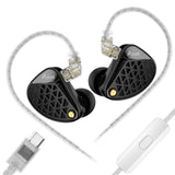 KZ-AM16 Dedicated Low-Frequency Drivers Music Gaming Hi-Fi 1.2m Wired Earphones, Balanced Standard 3.5mm, Balanced With Mic 3.5mm, Bass Enhanced Standard 3.5mm, Bass Enhanced With Mic 3.5mm, Balanced With Mic Type-C, Bass Enhanced With Mic Type-C