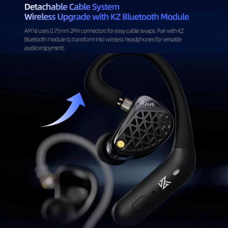 KZ-AM16 Dedicated Low-Frequency Drivers Music Gaming Hi-Fi 1.2m Wired Earphones, Balanced Standard 3.5mm, Balanced With Mic 3.5mm, Bass Enhanced Standard 3.5mm, Bass Enhanced With Mic 3.5mm, Balanced With Mic Type-C, Bass Enhanced With Mic Type-C