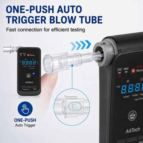 High-precision Electrochemical Alcohol Detector With Wireless Printer, EU Plug