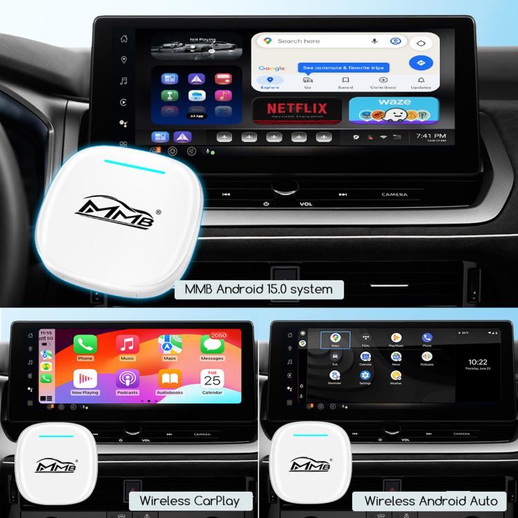 MMB WJAN-Q8W Universal Wireless CarPlay Adapter Plug-And-Play Wired To Wireless Smart Box, 8+128G 5G Hong Kong, Macau, Taiwan+Eurasian