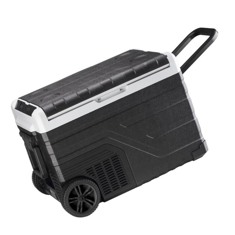 Portable Compressor Car Fridge Dual Temperature Control Vehicle Refrigerator With Wheels, 35L, 45L, 55L