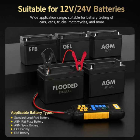 3.2 Inch HD Color Screen Car Battery Tester Automotive Battery Internal Resistance Detector, AUTOOL BT760