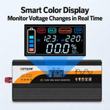 XUYUAN Pure Sine Wave Inverter with Color LCD Screen, EU Plug, 3600W 12V/24V-220V, 4000W 12V-220V, 4000W 24V-220V, 5000W 24V-220V
