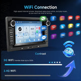 9-Inch CarPlay Compatible In-Car Center Console With 7-Inch Screen Bluetooth Navigation Rearview Camera Player, Standard+AHD Camera+Mic