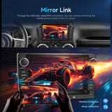 9-Inch CarPlay Compatible In-Car Center Console With 7-Inch Screen Bluetooth Navigation Rearview Camera Player, Standard+AHD Camera+Mic