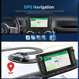 9-Inch CarPlay Compatible In-Car Center Console With 7-Inch Screen Bluetooth Navigation Rearview Camera Player, Standard+AHD Camera+Mic