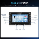 9-Inch CarPlay Compatible In-Car Center Console With 7-Inch Screen Bluetooth Navigation Rearview Camera Player, Standard+AHD Camera+Mic