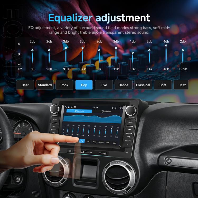 9-Inch CarPlay Compatible In-Car Center Console With 7-Inch Screen Bluetooth Navigation Rearview Camera Player, Standard+AHD Camera+Mic