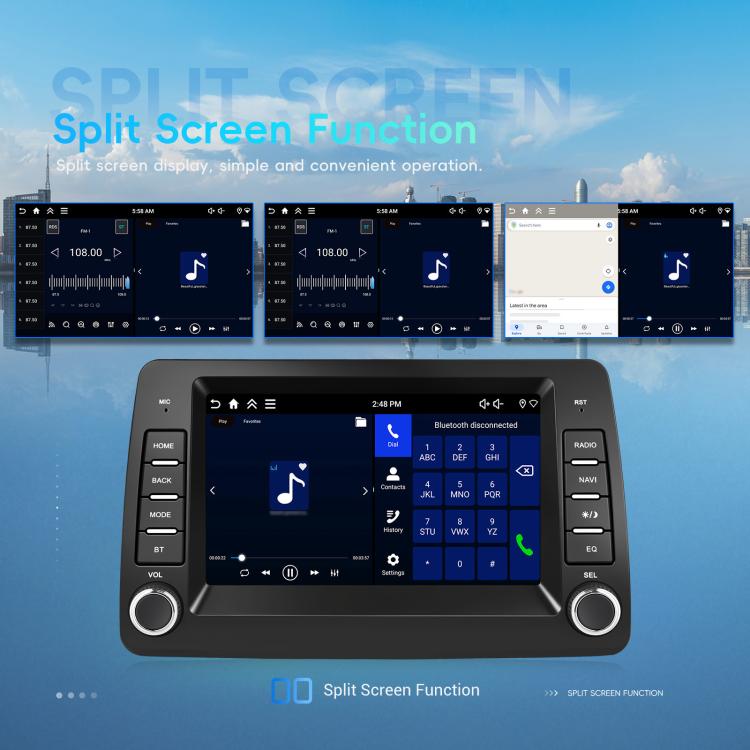 For FIAT Panda In-Car Center Display CarPlay Bluetooth Player Navigation, Standard, Standard+AHD Camera+Mic