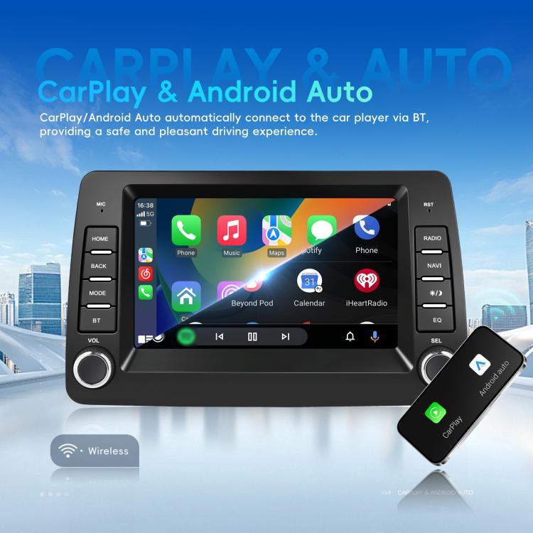 For FIAT Panda In-Car Center Display CarPlay Bluetooth Player Navigation, Standard, Standard+AHD Camera+Mic