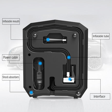 DC 12V 120W 150 PSI Car Air Compressor Inflatable Air Pump with Digital Display Auto Shut Off Gauge - LYDARZ