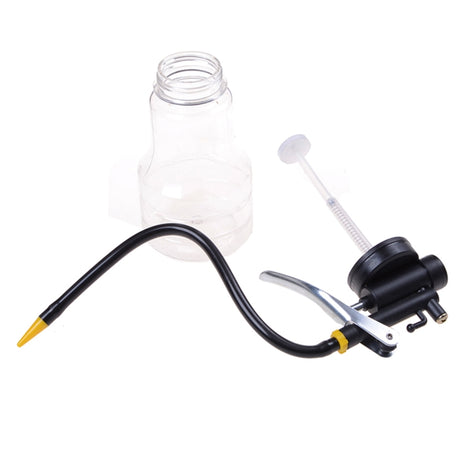 250cc Transparent High Pressure Pump Oiler Lubrication Oil Can Plastic Machine Oiler Grease 245mm Length flex Gun - LYDARZ
