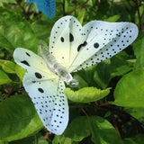 Luces solares de hadas - Guirnalda de luces navideñas de fibra óptica con forma de mariposa, impermeables, para jardín, exterior