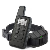Collar de entrenamiento remoto para perros, resistente al agua, 500 m, con control de descargas y ladridos
