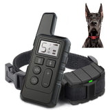 Collar de entrenamiento remoto para perros, resistente al agua, 500 m, con control de descargas y ladridos