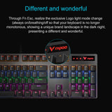 Rapoo V500 PRO Mixed Light 104 Keys Game Esports Typing Wired Mechanical Keyboard