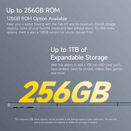 Ulefone Tab A11 Tablet PC, 6GB+256GB, 11 inch Android 14 Unisoc T620 Octa Core 4G Network, EU Plug