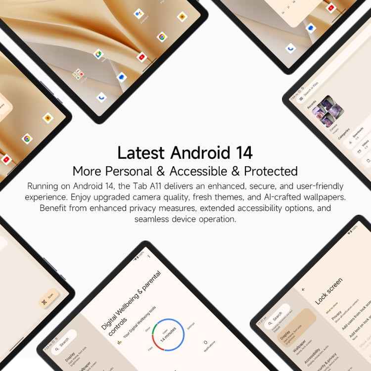 Ulefone Tab A11 Tablet PC, 6GB+256GB, 11 inch Android 14 Unisoc T620 Octa Core 4G Network, EU Plug