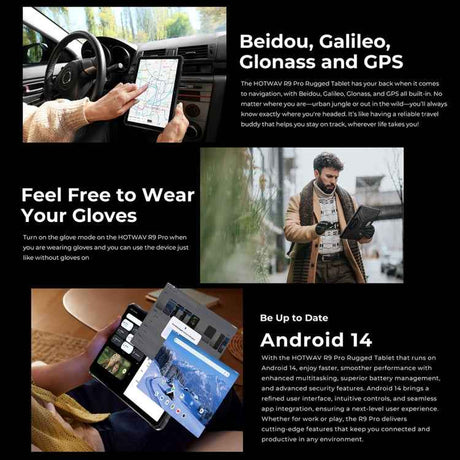 HOTWAV Tab R9 Pro IP68/IP69K Rugged Tablet, 6GB+256GB, 11 inch Android 14 Unisoc T606 Octa Core 4G Network, Global Version with Google Play, EU Plug