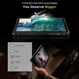 HOTWAV Tab R9 Pro IP68/IP69K Rugged Tablet, 6GB+256GB, 11 inch Android 14 Unisoc T606 Octa Core 4G Network, Global Version with Google Play, EU Plug