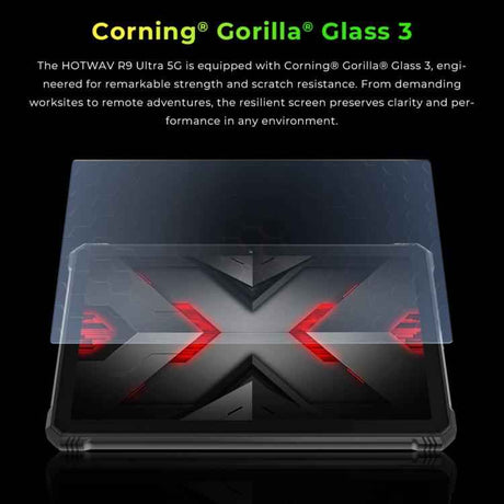 HOTWAV Tab R9 Ultra 5G, IP68/IP69K Rugged Tablet, 8GB+512GB, 11 inch Android 15 Unisoc T8200 Octa Core, Global Version with Google Play, EU Plug